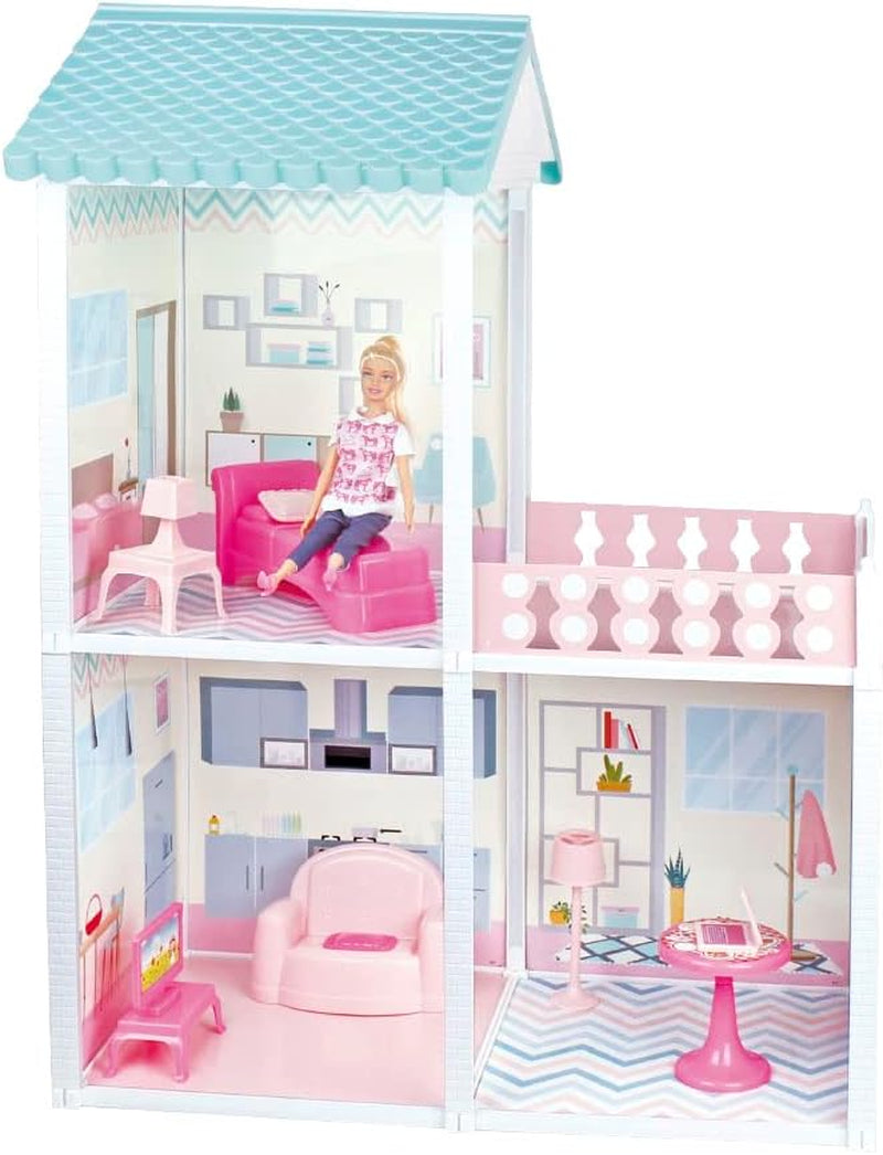 City Life - Villetta con 3 camere e dimensioni degli scaffali Playset monteit 61 x 40 x 78 cm