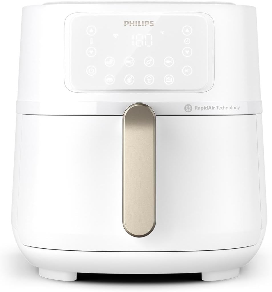 Philips 3000Er Airfryer XL - Tecnologia Rapid Air, frittura con fino al 90% di grassi in meno, capacità 1,2 kg, 6,2 litri, touch screen Elettrodomestici Naty Shop Weiß Connessione wireless e colore bianco 7,2 L