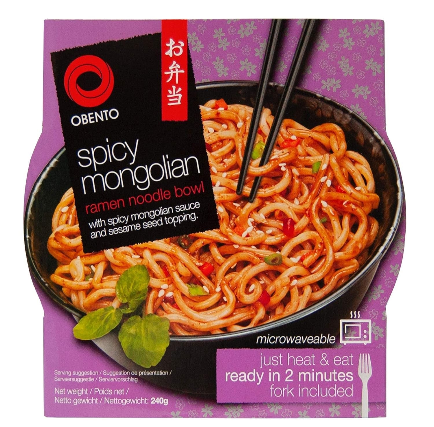 Ciotola Udon in agrodolce, piatto pronto per microonde, 240 g