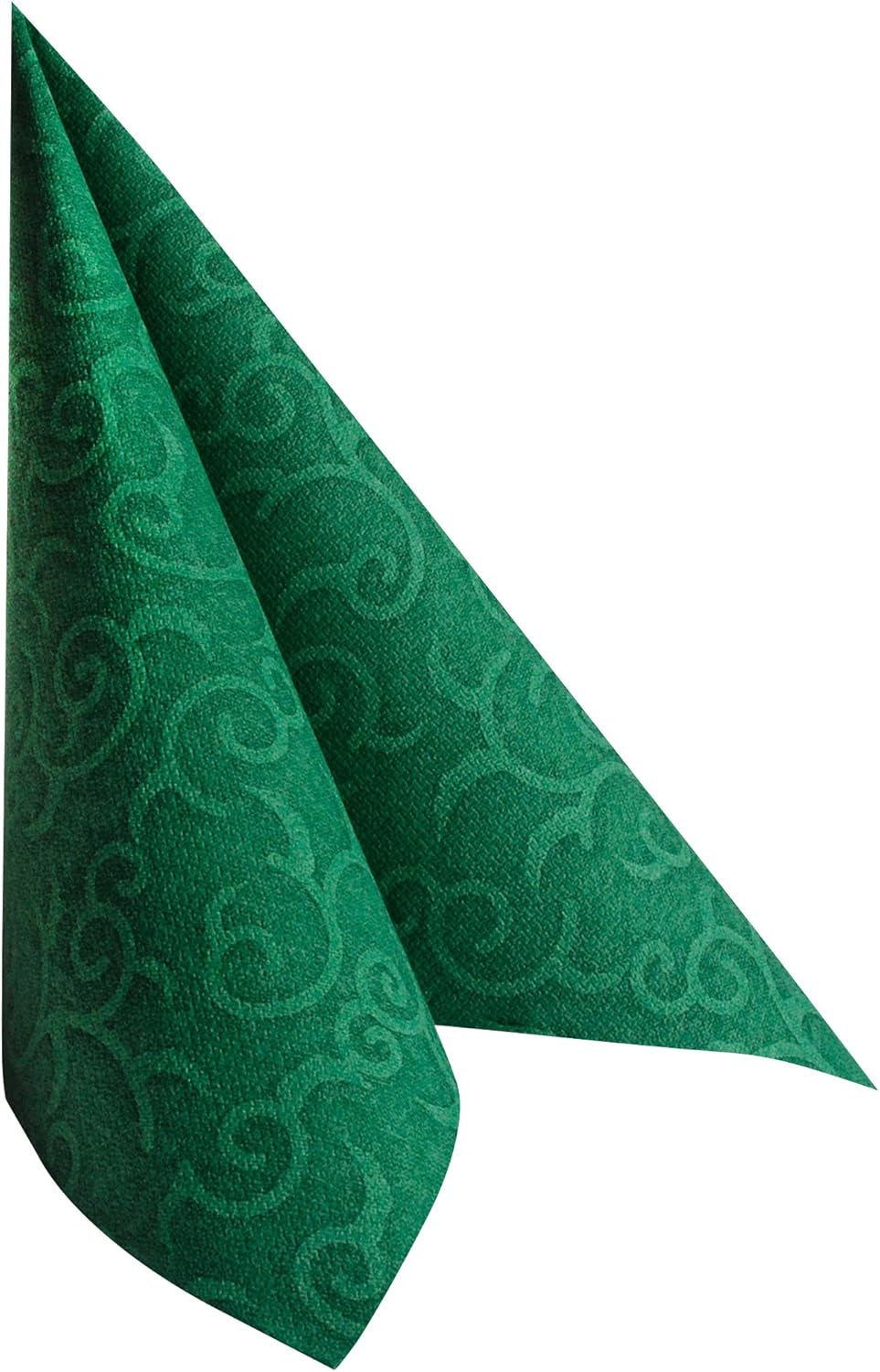 Papstar, 50 tovaglioli "ROYAL Collection" 1/4 pieghe 40 Cm X 40 Cm verde scuro "Casali", #84884