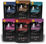 Catz Finefood Purrrr Collection I - Cibo umido per gatti monoproteico - Senza cereali, senza zucchero, ipoallergenico - Alto contenuto di carne - Confezione multipla di cibo umido per gatti - In bustine, 85 g (12 confezioni)