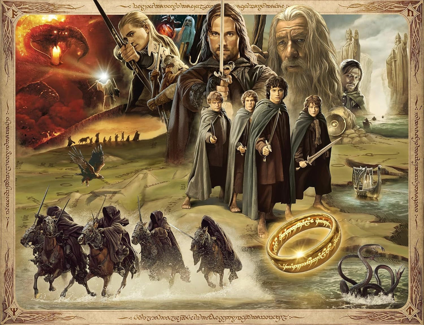 Ravensburger Puzzle 16927 - LOTR: La Compagnia dell'Anello - Il Signore degli Anelli Puzzle da 2000 pezzi per adulti e bambini sopra i 14 anni Puzzle Naty Shop Titolo predefinito