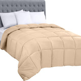 Biancheria da letto Utopia, piumino per tutte le stagioni, imbottitura in fibra siliconata da 250 g/m², per letto matrimoniale, cucito in scatola (matrimoniale XL grigio chiaro) Naty Shop Beige, trapunte e trapunte doppie doppie (1 confezione)