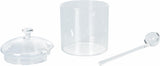 Barattolo in vetro borosilicato trasparente da 300 ml con coperchio e cucchiaino Good Morning