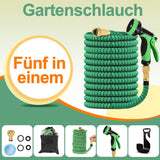 Tubo da Giardino Estensibile da 45 m, Tubo Flessibile per Acqua Retrattile Automatico, 10 Tipi di Spruzzo, TPE 2500D, Connettori in Metallo, Per Giardini Molto Grandi, Agricoltura, Pulizia