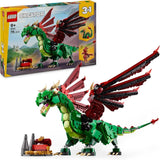 LEGO Creator 3In1 Drago Verde - Giocattolo - Si trasforma in serpente marino o fenice - Animale giocattolo da costruire per bambini - Regalo per ragazzi e ragazze da 9 anni 31161 Set da costruzione Besuche den LEGO-Store Titolo predefinito