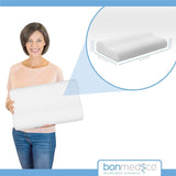 Bonmedico Cuscino ergonomico grande - Cuscino ortopedico di supporto per il collo - Cuscino per il collo per chi dorme sul fianco e sulla schiena - Cuscino in memory foam - Cuscino per dormire per adulti - Regali benessere Cuscini ortopedici cervicali Naty Shop