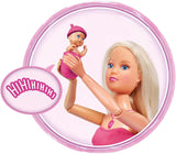 Simba 105733480 - Steffi Love Baby Bliss, bambola incinta e suoni fantastici, accessori e marsupio per bebè