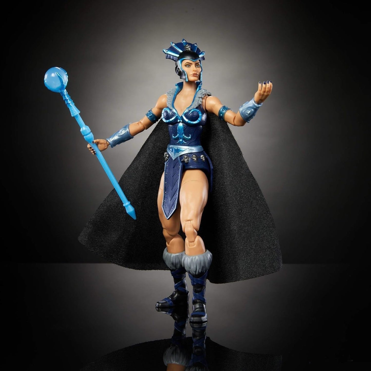 Figura d'azione di Masters of the Universe Masterverse ca. Alto 18 cm, New Eternia Evil-Lyn, MOTU Toy Villainess, Strega, 30 punti movimento, Bacchetta con sfera di cristallo, Action figure JBP77 Naty Shop