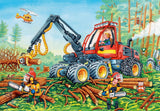 Ravensburger Puzzle per bambini - 07802 Escavatore e trattore forestale - Puzzle per bambini dai 4 anni, con 2X24 pezzi Puzzle Naty Shop