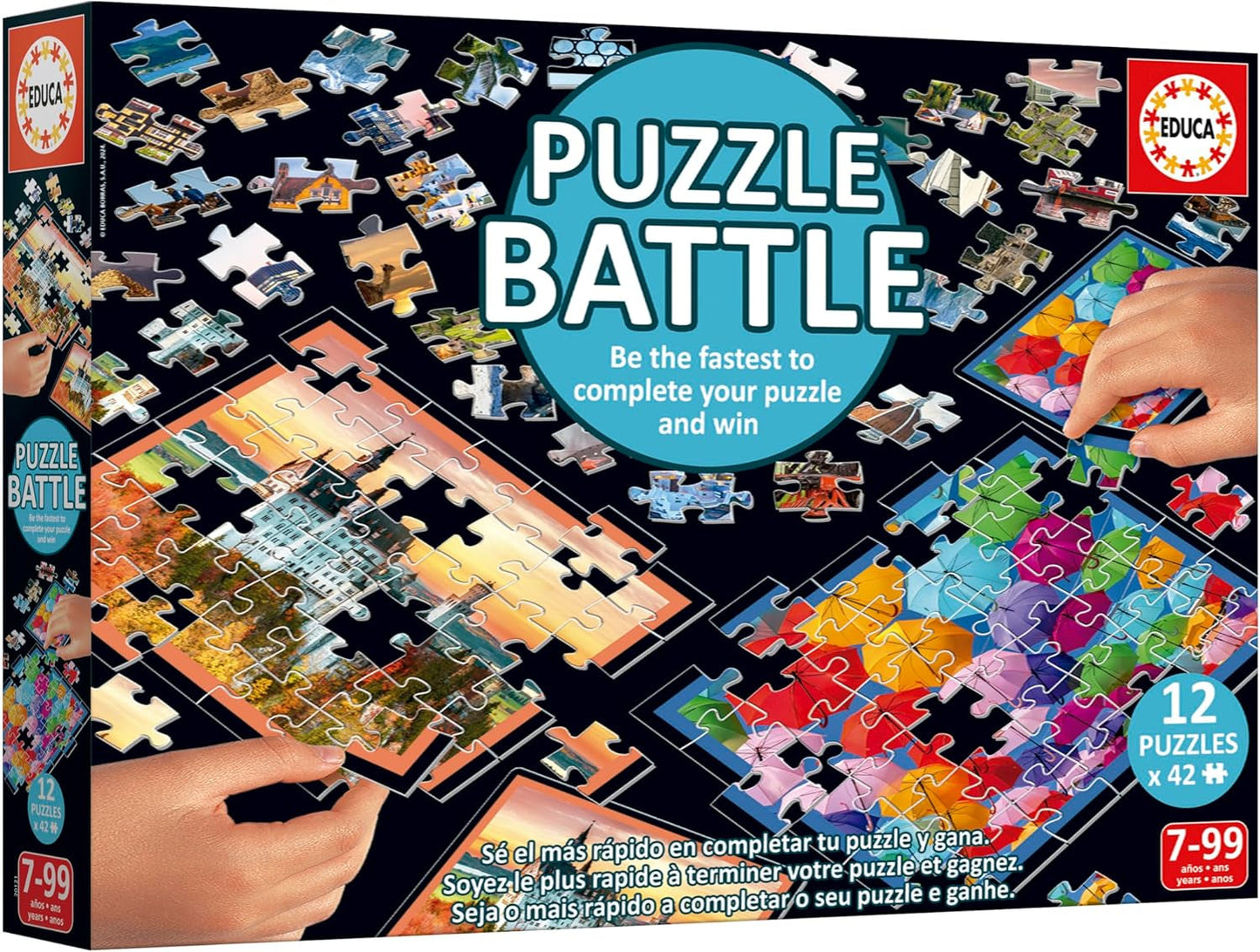 Educa - Puzzle di paesaggi di battaglia. Un'autentica battaglia dei pezzi | Sii il primo a completare il puzzle per diventare il vincitore. Dai 7 anni (20121) Puzzle Naty Shop