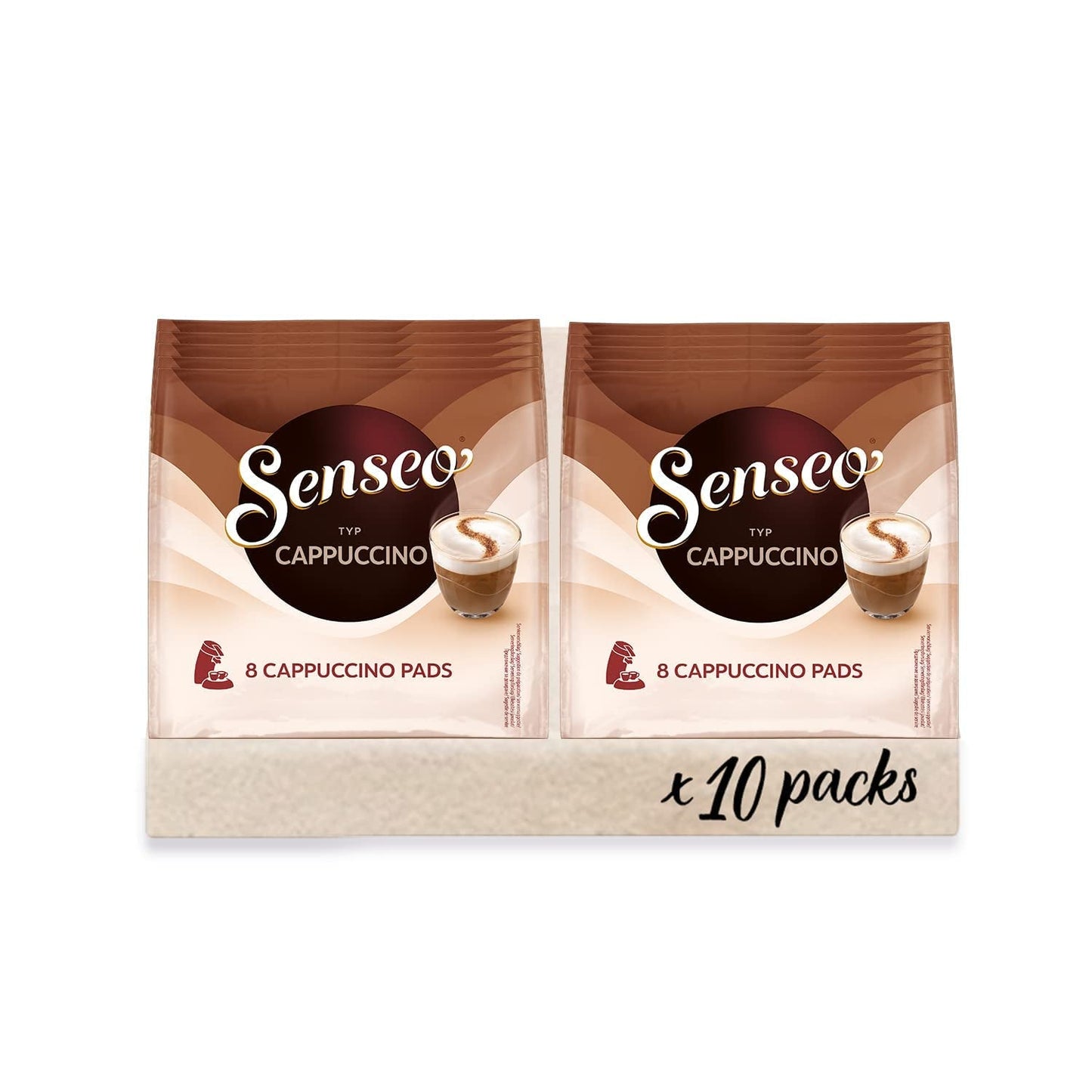 Cialde per cappuccino, 10 x 8 cialde, 80 cialde per caffè, inclusa Pad Dose