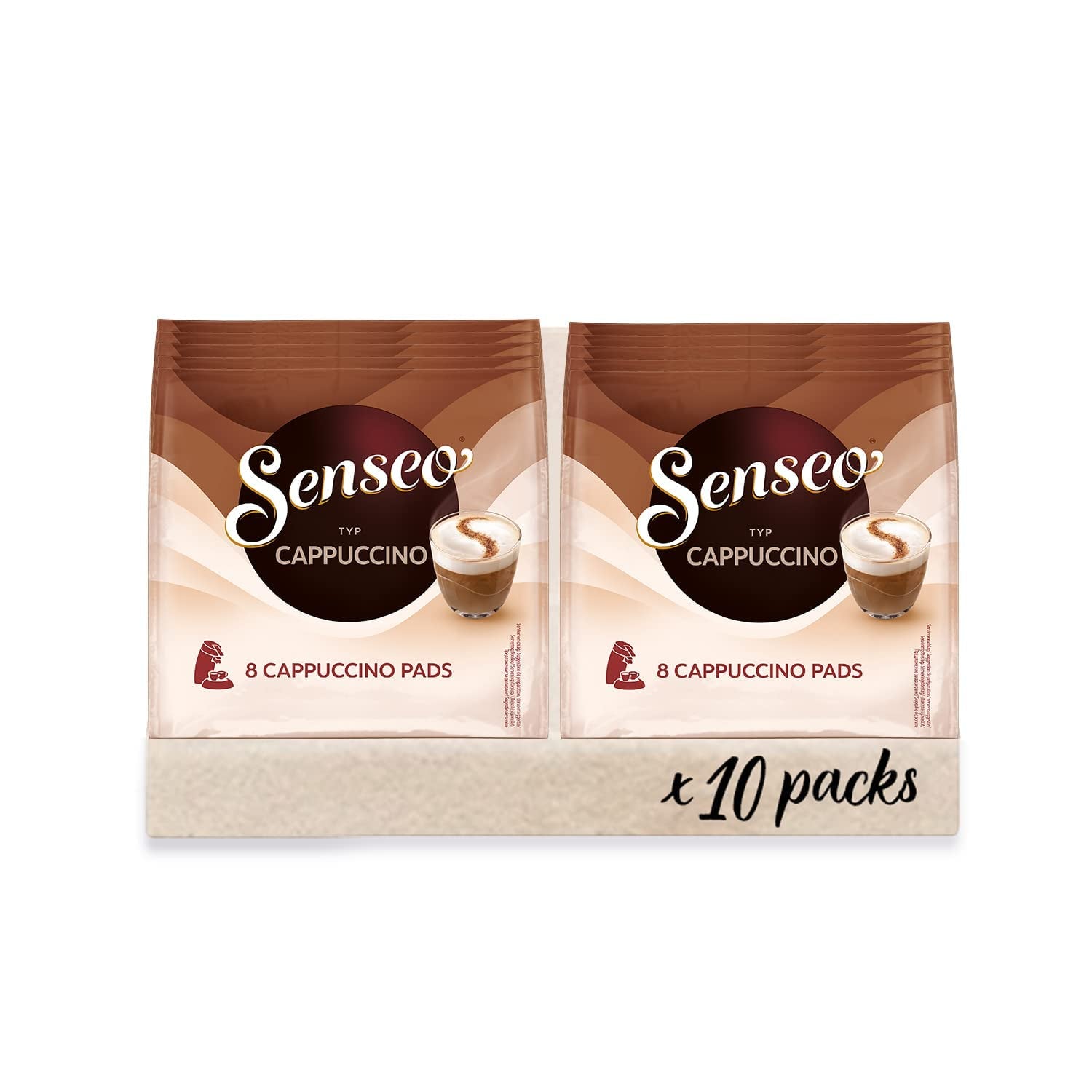 Cialde per cappuccino, 10 x 8 cialde, 80 cialde per caffè, inclusa Pad Dose