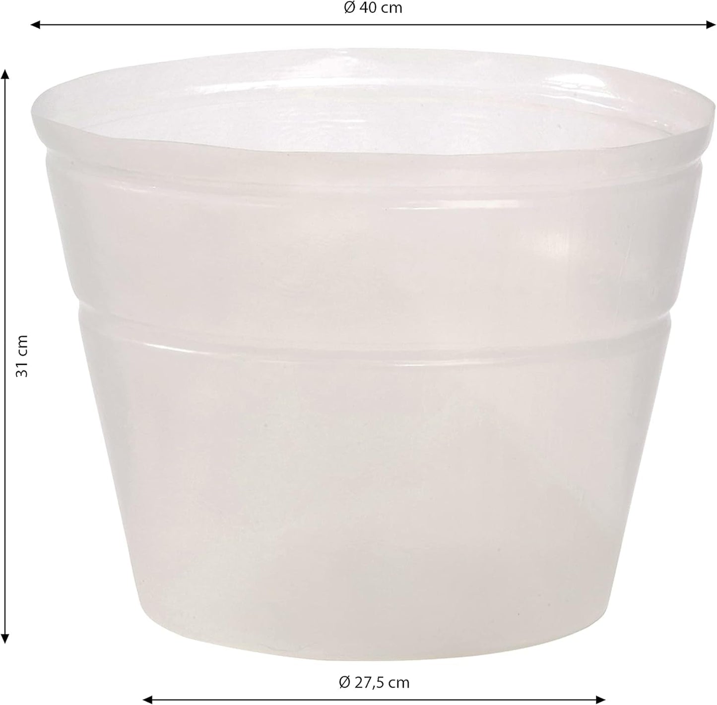 Supporto per pentole Dehner, flessibile, Ø 40 cm, altezza 31 cm, plastica, trasparente