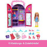 Barbie Chelsea - Set da gioco con bambola e guardaroba, vestiti e accessori, set da 17 pezzi, pieghevole per giocare e riporre in viaggio, HXN03 Naty Shop Dolls