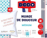 Cuscino DODO Premium, 60 X 60 Cm, Comfort Medio, Cuscino Cloud De Douceur | Antiacaro e soffice | Cotone Percalle + Piping Lavabile in lavatrice a 40°C Cuscini standard Naty Shop