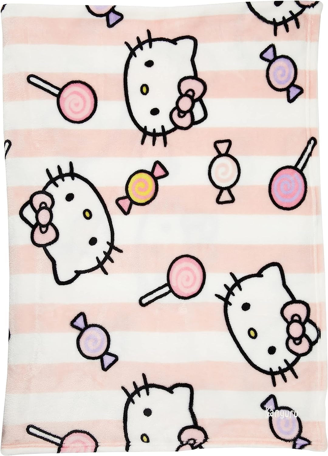 Copriletto Hello Kitty, rosa, morbida coperta 130X170Cm, copriletto copriletto o copridivano in microfibra. Qualità con certificato Oekotex, Letti e coperte Sanrio Besuche den Kanguru-Store