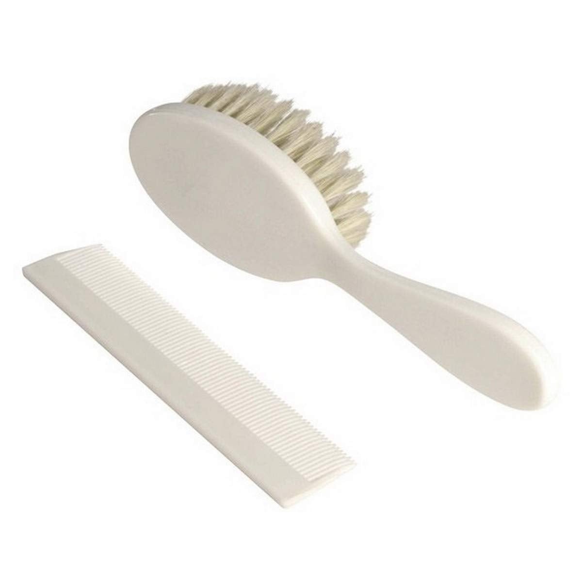 315005 Pettine e spazzola in plastica bianca Bambini - Bagno e Cura della Pelle Naty Shop Titolo predefinito