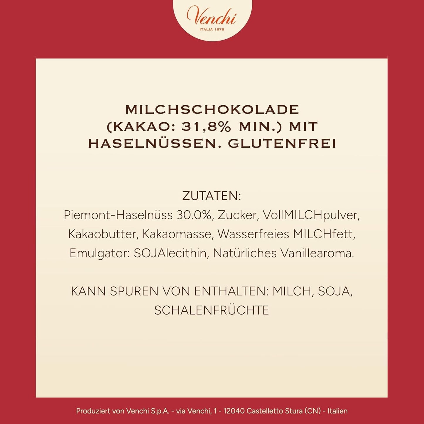 Venchi, Brutto&Buono, Tavoletta di Cioccolato al Latte "Nocciola della Foresta Piemontese" Artigianale a Forma di Abete, 200g, Senza Glutine, Collezione Natalizia in Edizione Limitata, Idea Regalo