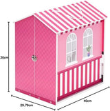 Teamson Kids - Casa delle bambole Dreamland City Café 30 cm - Rosa/Bianco/Nero