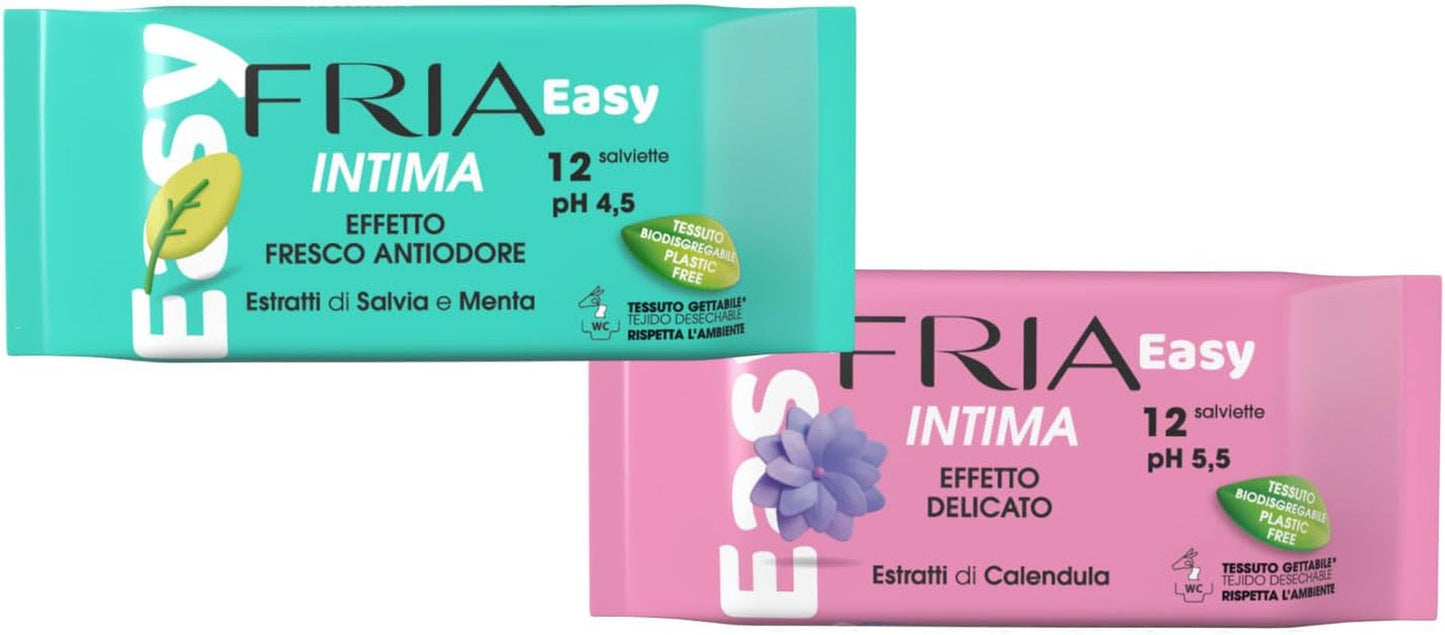 Salviette vaginali biodegradabili compostabili organiche lenitive con pH bilanciato biodegradabili 12 conteggi