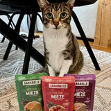 Sanabelle Freshe Mieze - Vassoio Mix | Confezione mista da 10 x 100 g | 4 deliziose varietà di cibo per gatti da provare | Cibo umido per gatti cotto a vapore, proprio come appena cucinato