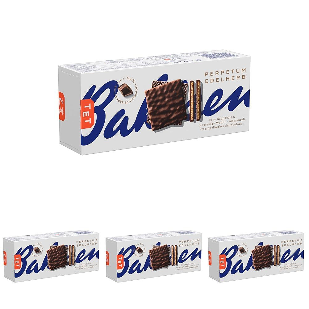 Bahlsen Perpetuum Edelherb - Cialda al cioccolato Edelherb (1 x 97 g) (confezione da 4)