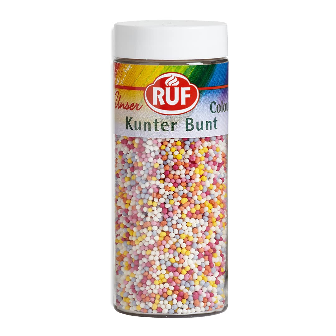 Decorazioni Di Lenticchie Al Cioccolato RUF Love Chocolate, realizzate con finissimo cioccolato al latte con una croccante e colorata glassa di zucchero, 75g per scatola