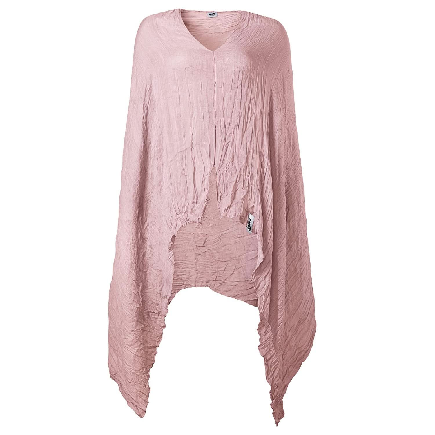 LES ENFANTS Musselin Stillschal Aus Weichstem Stoff, Stilltuch Stillschürze Stillcover Für Unterwegs, Weich & Atmungsaktiv, Diskretes Stillen Öffentlichkeit, Sichtschutz, Multi-Funktional, Rosa Accessories Alimentazione e allattamento Bebe Naty Shop
