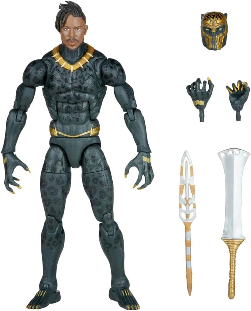 Hasbro Marvel Legends Series Black Panther Legacy Collection Killmonger 15 cm Figura da collezione con 5 accessori Action Figure Naty Shop