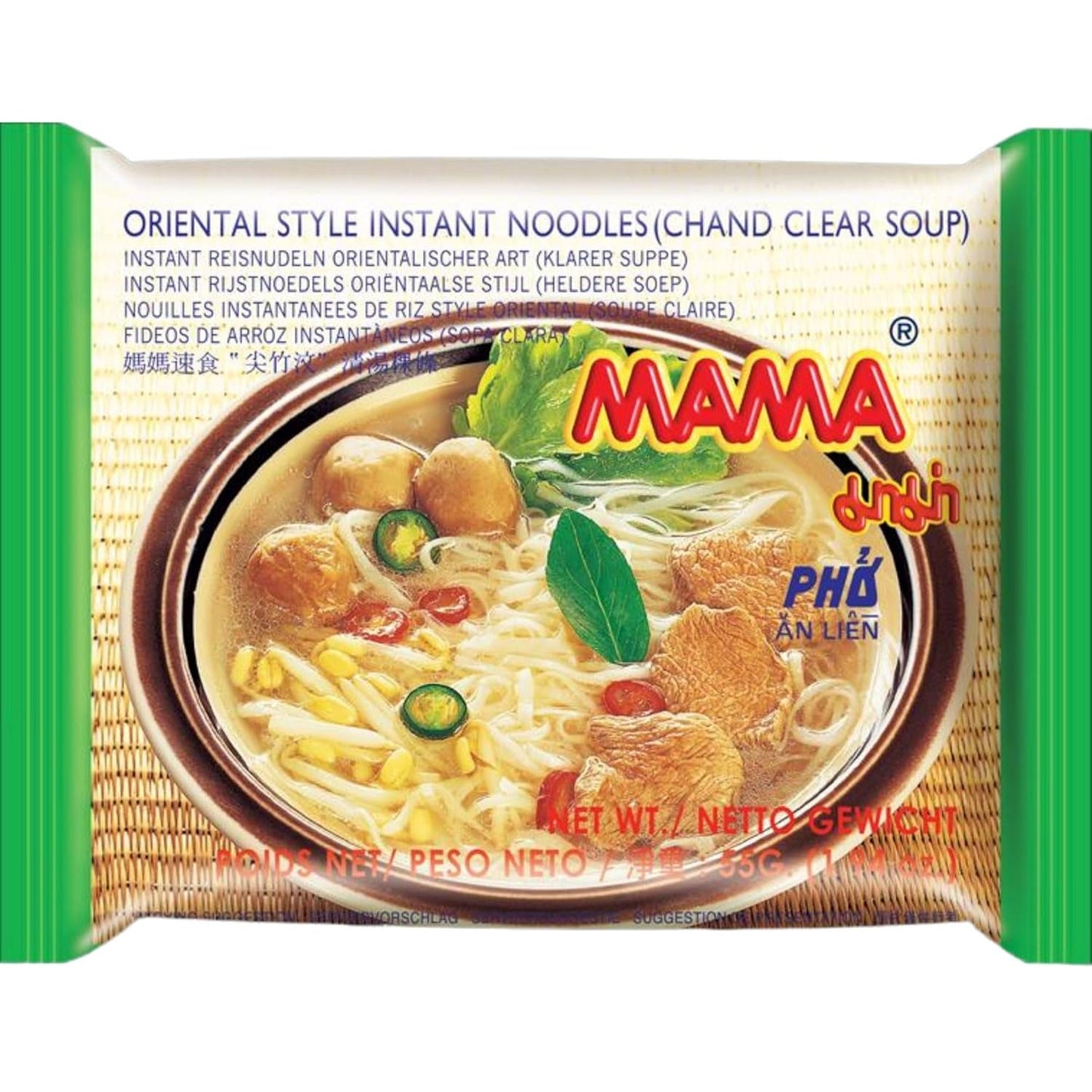 MAMA - Ciotola di spaghetti di riso istantanei Pho Ga - (1 x 65 g)