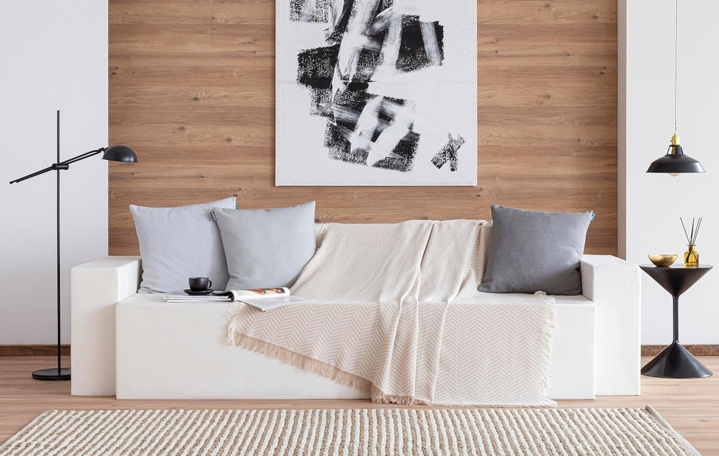 Copriletto multifunzionale Todocama, copriletto, copriletto, copridivano, jarapas, motivo a spina di pesce (230 X 260 Cm, beige sabbia). Letti e coperte Besuche den Todocama-Store