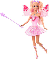 Mattel Barbie Fata con bacchetta giocattolo e accessori moda, tema fantastico con ali e vestito che cambia colore, JCP76, [Multicolore] Naty Shop Dolls Titolo predefinito