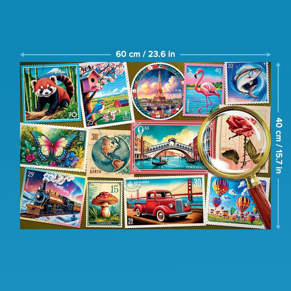 Trefl - Easypiece Puzzle : Francobolli - 300 pezzi - Pezzi grandi, Puzzle facile, Per adulti e bambini sopra i 10 anni Puzzle Naty Shop
