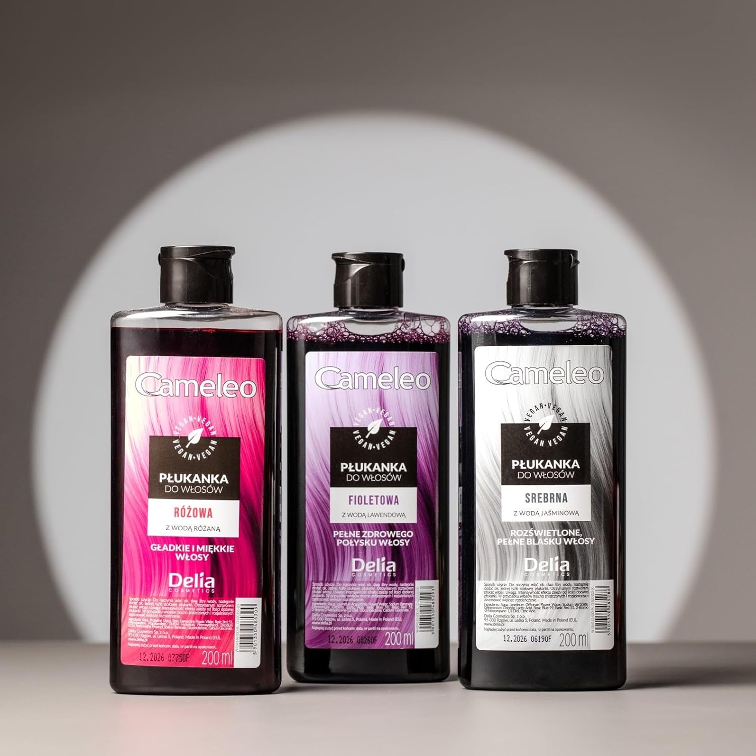 Cameleo - Tonico per capelli rosa all'acqua di rose senza tinta gialla Tinta semipermanente per capelli - Per capelli biondi e grigi - Colore e cura - Senza parabeni | Tintura per capelli Naty Shop da 200 ml
