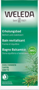 WELEDA, cosmetici naturali Essenza da bagno biologica con oli essenziali di abete rosso e bianco per il relax e la cura, additivo da bagno per la forza interiore, 200 ml Doccia e bagno Naty Shop