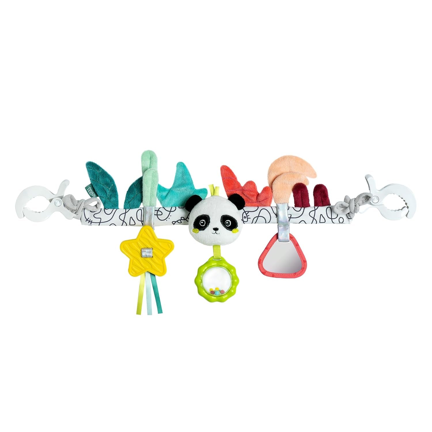Fehn catena per giostrina Panda Baby Mobile - catena per giostrina con simpatici personaggi - giocattolo flessibile da appendere - giocattolo per passeggino per neonati e bambini da 0+ mesi Baby Toys Naty Shop Panda