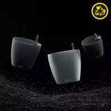 Fioriera LECHUZA Classico Colore ECO 60 Grigio Scuro | Fioriera con sistema di irrigazione e indicatore del livello dell'acqua | Realizzato in plastica riciclata al 100% | Finitura opaca | Ø 60 x 55,5 cm | 18955