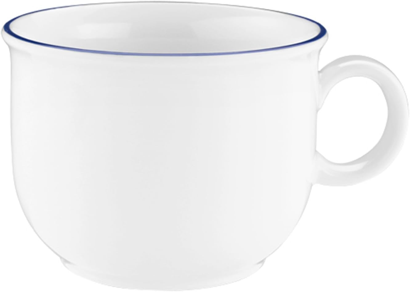 Servizio da caffè Seltmann Weiden 18 pezzi | Serie compatta, bordo blu | Il set comprende 6 piatti colazione, 6 tazzine caffè e 6 piattini, colore blu