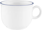 Servizio da caffè Seltmann Weiden 18 pezzi | Serie compatta, bordo blu | Il set comprende 6 piatti colazione, 6 tazzine caffè e 6 piattini, colore blu