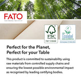 Fato - Tovaglioli di carta usa e getta 4 pieghe naturali, ecologici, confezione da 40, formato 38X38, 2 veli, carta riciclata al 100%