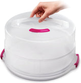 Contenitore per torte Metaltex, altezza regolabile, polipropilene, bianco/trasparente, ⌀ 30 cm, altezza regolabile 8 e 15 cm Contenitori per alimenti Naty Shop