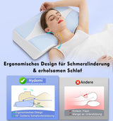 Cuscino per il collo in memory foam Cuscino ortopedico ergonomico per dolori al collo e alle spalle - Cuscino rinfrescante per chi dorme sul fianco, sulla schiena e sullo stomaco con supporto per il collo Cuscini ortopedici cervicali Naty Shop