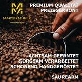 Martermühle Peru Bio Kaffeebohnen 1kg mittelkräftig I Arabica I Aroma: Cioccolato al latte, Note floreali, Nocciole I Ganze Bio Kaffee-Bohnen schonend geröstet, säurearm