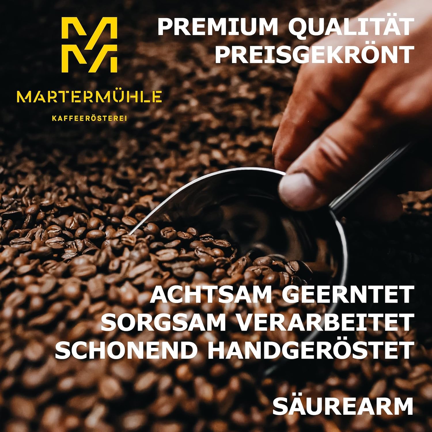 Martermühle Peru Bio Kaffeebohnen 1kg mittelkräftig I Arabica I Aroma: Cioccolato al latte, Note floreali, Nocciole I Ganze Bio Kaffee-Bohnen schonend geröstet, säurearm
