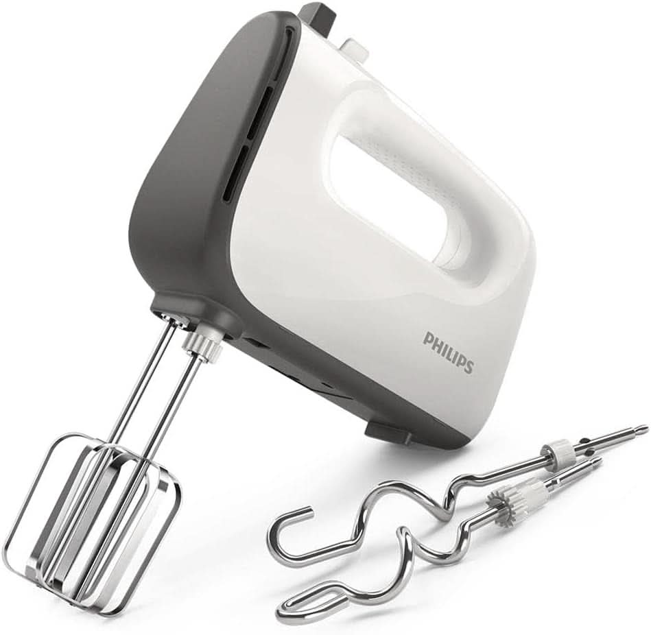 Philips Frullatore a immersione, 450 W, 5 Geschwindigkeiten più Turbo, Bianco/Grigio (HR3741/00) Cucina Naty Shop Frullatore a immersione