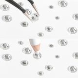 Beadsland 2500 pezzi di vetro per nail art strasssteine ​​​​Kristall Flatback Edelsteine ​​​​Runde, ​​für Handwerk Gemischt 8 Größen SS4 ~ SS30 con picking Pinzette e Stift (Kristall Weiss)