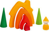 Goki 58427 - Casa dei nani - Goki Evolution - Realizzata in legno di acero di alta qualità - 7 parti - Vernici colorate a base d'acqua - Prodotto in Europa Case delle bambole Naty Shop