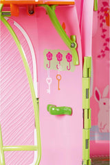 BABY Born Storybook Cottage, Casa delle Bambole Pieghevole per Bambole da 18 cm con Tavolo, Camino, Chaise Lounge e Telescopio, Rosa Verde, 833803 Zapf Creation Dollhouses Naty Shop