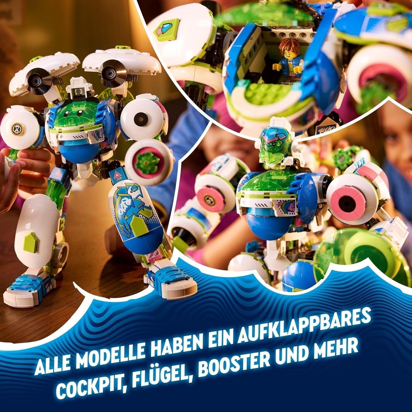 LEGO Dreamzzz 3-in-1 Mateo e Z-Blob Il Cavaliere Mech Set da gioco con mattoncini per ragazzi e ragazze di 10 anni Regalo per bambini Fantasy Set 3 Ways Robot Adventure Toy 71485 Set da costruzione Beuche den LEGO-Store